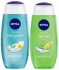 NIVEA Women Shower Gel Small Pack- (Frangipani & Oil Body Wash125 ml & Lemon & Oil Body Wash125 ml)