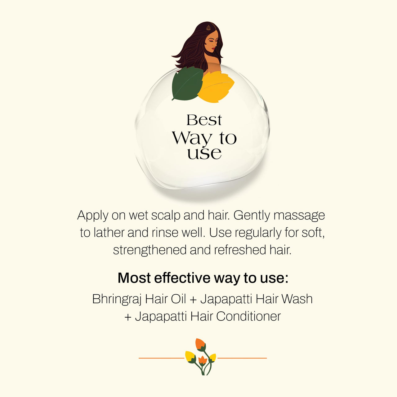 Ashpveda Japapatti & Brahmi Hair Wash for Dry Scalp & Damaged Hair Repair (100 ml)