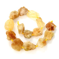 2 Strands Adabele Natural Raw Yellow Citrine Crystal Quartz Nugget Rough Gems Stone (30 Inch Total) Chakras Healing Gemstone Loose Beads GA-C4 2