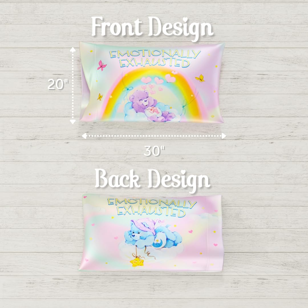 Squishmallows Bedding Silky Satin Standard Beauty Silky Satin King Size Pillowcase Cover 20x36 for Hair and Skin, (Officially Licensed Product) Squishmallows - Sleepy Mallow King (U.S. Standard)