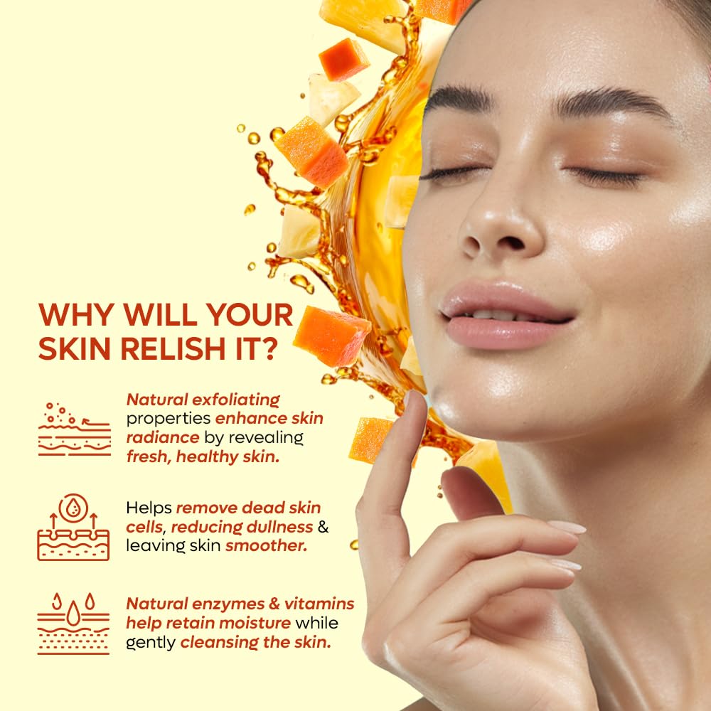 Twasa Pineapple Enzyme & Papaya Fruit Face Wash For Gently Exfoliates, Reduce Dark Spots & Glowing Skin | Cleanser For Brightening & Evens Skin Tone | For Men & Women - 100ml