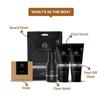 The Man Company De Tan Charcoal Facial Kit for Men with Face Wash, Face Scrub, Peel Off Mask, Sheet Mask, Soap for Whitehead & Blackhead Removal, Deep Skin Cleansing & Oil Control | Best Gift Set