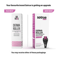 Sotrue Derma Roller 0.5mm with Sanitizer | 540 Stainless Steel Needles | Derma Roller for Hair Growth & Thickening, Repair Damages and Activates Hair Follicles, Reduces Acne Scars (Black)