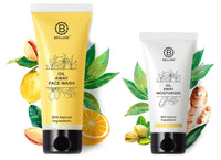 Brillare Professional Oil Away Natural Moisturiser With Tea Tree and Turmeric, For Oily Acne Prone Skin, (50 ML) & Away Natural Face Wash With Tea Tree and Turmeric (100 ML) Combo