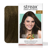 Streax Permanent Hair Colour, 100% Grey coverage, Infused with Argan and Walnut Oil, Long Lasting Cream Hair Colour for Women, Brown Hair Colour, 4.3 Golden Brown, 120 ml, Pack of 1