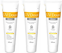 Brinton UV Doux Mineral Sunscreen Gel | 100% Mineral/Physical Sunscreen| SPF 50 PA+++ | Broad-Spectrum UVA & UVB Protection | Tinted Formula, No White Cast | Non-Comedogenic & Oil-Free | 50g x 3