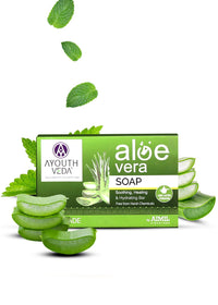 Ayouthveda Aloe Vera Bathing Bar for Nourishes & Hydrate the Skin (Pack of 3, 100g each)
