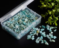 Natural Chip Stone Beads Amazonite Stone 5-8mm About 400 Pieces Irregular Gemstones Healing Crystal Loose Rocks Bead Hole Drilled DIY for Bracelet Jewelry Making Crafting (5-8mm, Amazonite Stone)