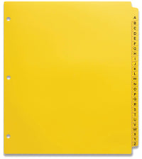 Avery Heavy-Duty Plastic Industrial Dividers, 26 A-Z Tabs, Yellow (23081) A-Z Plastic Dividers