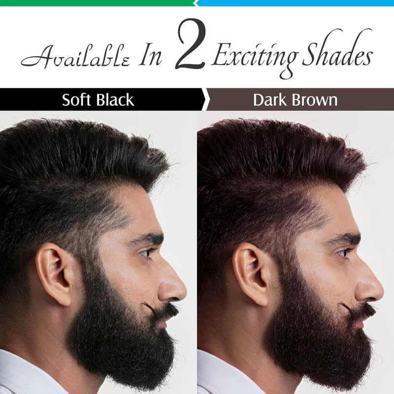 Vegetal Safe Hair Color -Dark Brown 25gm Pack of 4 - Certified Organic Chemical and Allergy Free Bio Natural Beard Hair Color with No Ammonia Formula & PPD