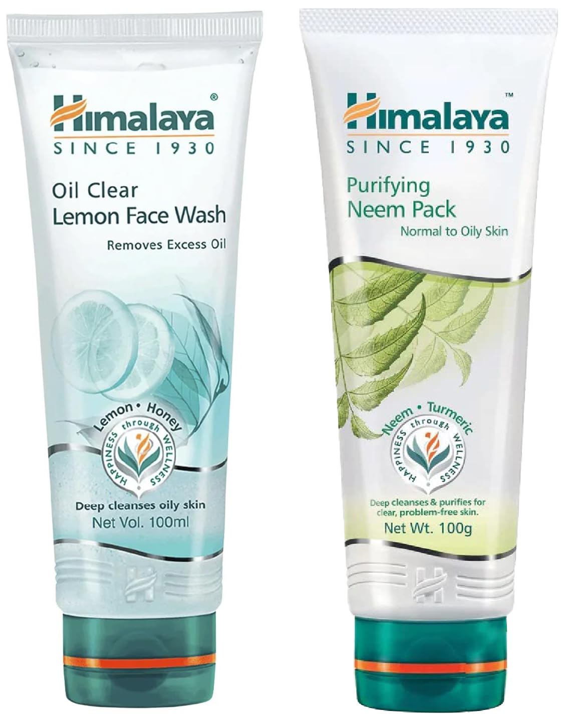 Himalaya Herbals Oil Clear Lemon Face Wash & Himalaya Purifying Neem Pack Combo