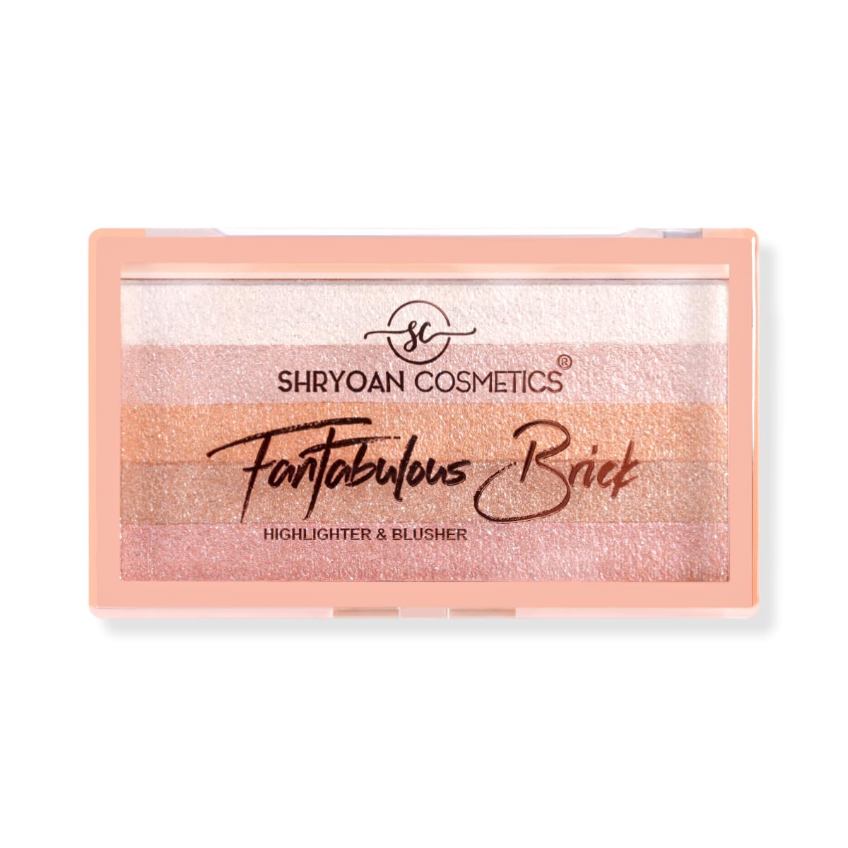 Shryoan Fantabulous Brick Highlighter & Blusher Palette| Highly Pigmented Powder with Glam Look & Flawless Finish(7g) (Shade 04)