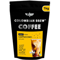 Colombian Brew 3 in 1 Cappuccino Café Latte, Instant Coffee Powder Premix 1kg for vending machine