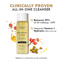 Conscious Chemist Cleanser | 130ml | Face Wash, Cleanser for Oily Skin, Makeup Remover, For Men & Women with SPF & Impurities For Soft & Glowing Skin, Natural Oil - Daily Dissolve (Pack of 2)