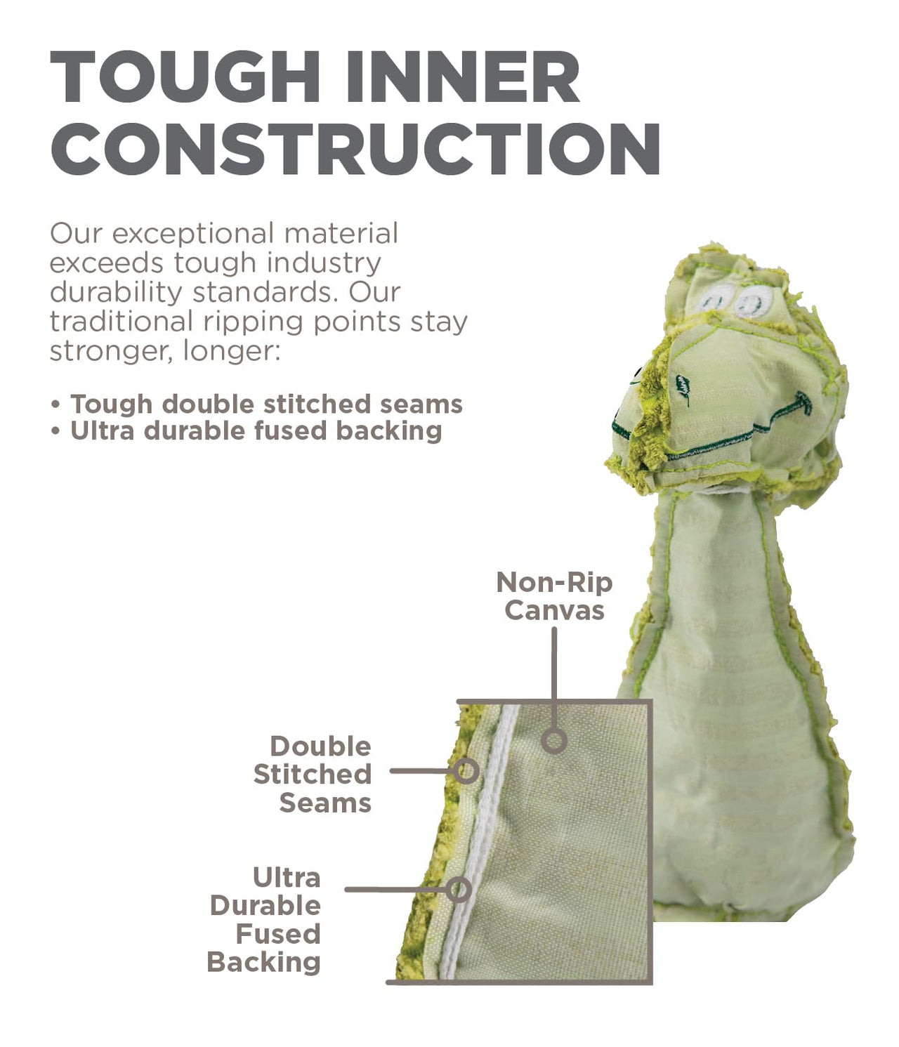 Outward Hound Scrunch Bunch Bunny Interactive Plush Squeaky Dog Tug Toy