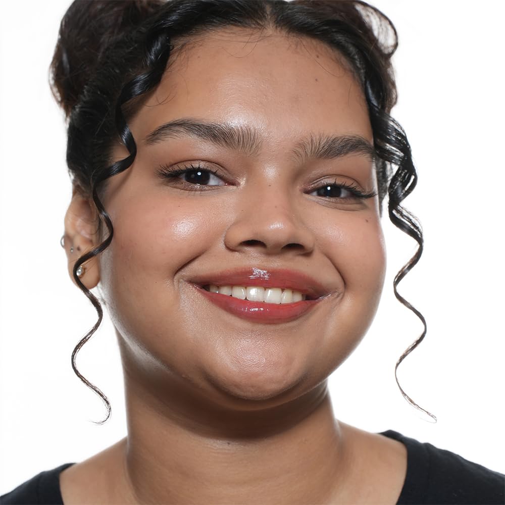 FAE Beauty Peptide Lip Gloss | With Passionfruit Oil & Argireline to Smoothen, Even, and Soften Lips | Non Sticky | Hydrating | Vegan | Shade Blooming | Warm Coral Brown