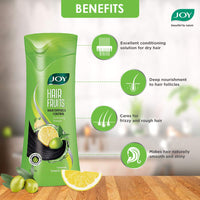 Joy Hair Fruits Hair Dryness Control Conditioning Shampoo Enriched with Lemon & Olives, 340 ml