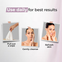 Kaya Clinic Refreshing Mattifying Wipes | Vitamin E & Chamomile Extracts | Face Wipes | Cleansing Wipes | For Acne Prone Skin | 30 Wipes