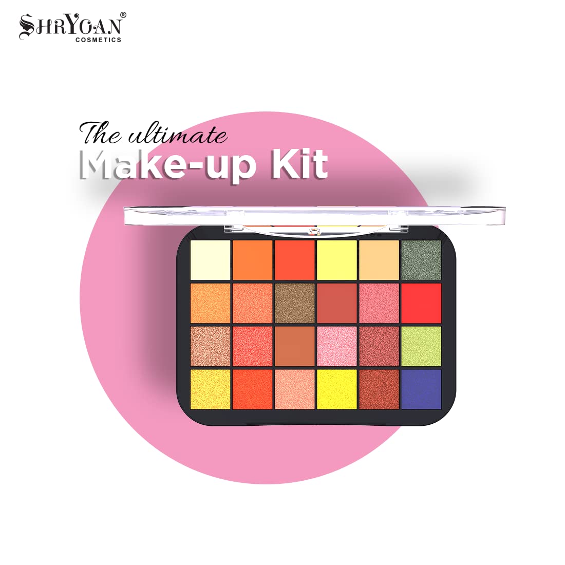 Shryoan The Ultimate Pro Shadow Palette| Highly Pigmented, Shimmery & Matte Finish Easily Blendable (35g)