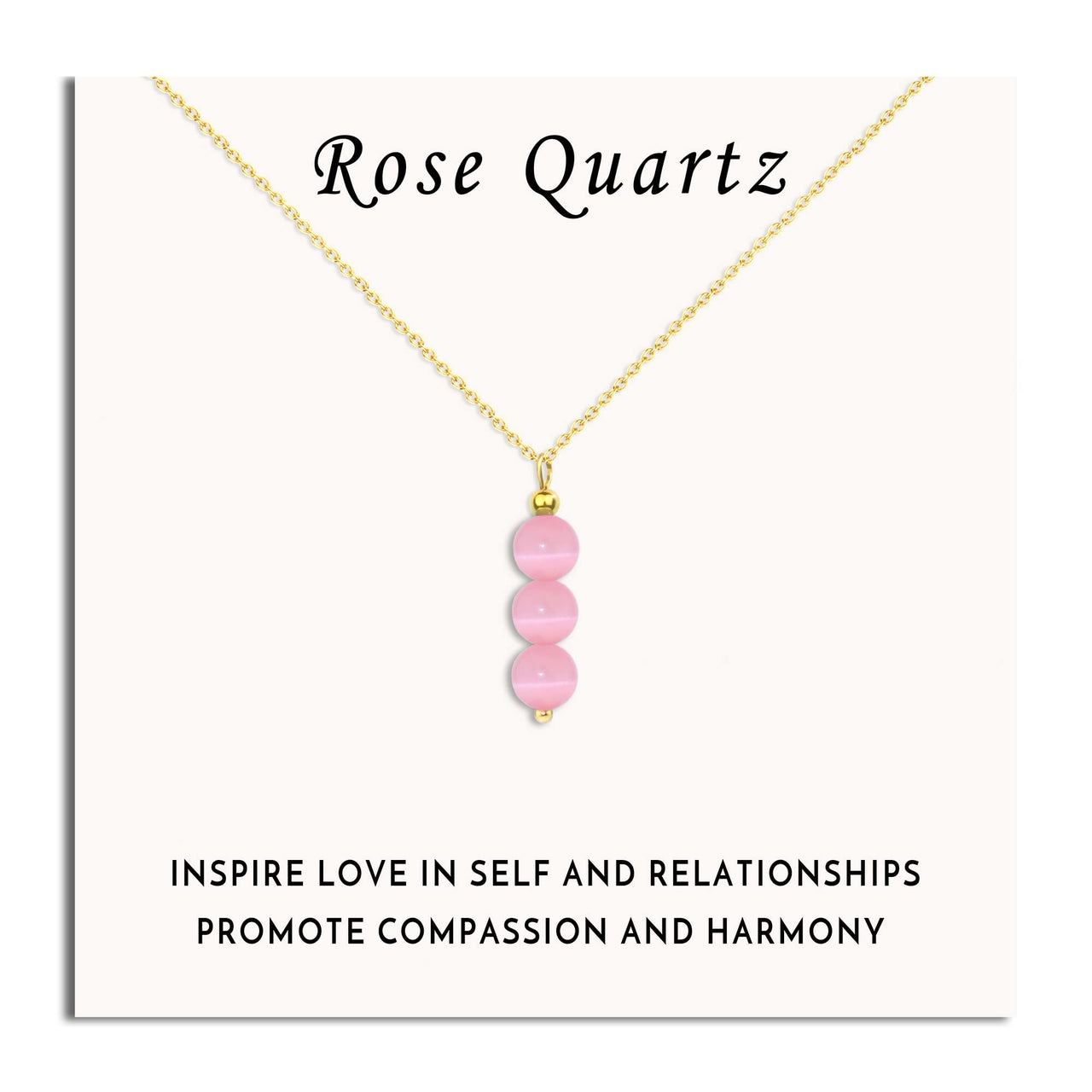 Rose quartz necklace pink necklace for women, crystal jewelry as spiritual gifts for daughter pink beaded necklace as rose quartz jewelry for friends crystal pendant necklace healing gifts for girls pink rose quartz