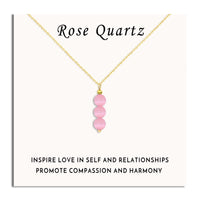 Rose quartz necklace pink necklace for women, crystal jewelry as spiritual gifts for daughter pink beaded necklace as rose quartz jewelry for friends crystal pendant necklace healing gifts for girls pink rose quartz