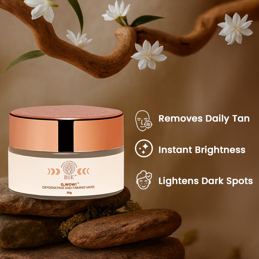 BiE Anti Pigmentation Kit | Treats Pigmentation, Melasma, Dark Spots & Ageing Spots | 3 pcs - O2 WOW Mask, Halo Face Oil, Superpower Eternal Youth Cream | Unisex