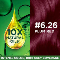 Garnier, Hair Colouring Creme, Long-lasting Colour, Smoothness & Shine, Color Naturals, Shade: 6.26 Plum Red, 55ml + 50g