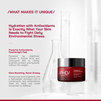 /PHD/Vitamin C Brightening Moisturizer | Vitamin C Cream for Face & Glowing Skin | Brightening Moisturizer with Pentavitin, Ferulic Acid & CoQ10 | For Men & Women | Lightweight Day Cream | 50 g