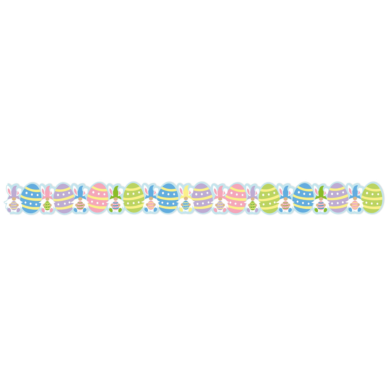 Eureka Easter Gnomes Extra Wide Decorative Classroom and Bulletin Board Trim for Teachers, 3.25" Wide, 12 Strips for 37 Total Feet