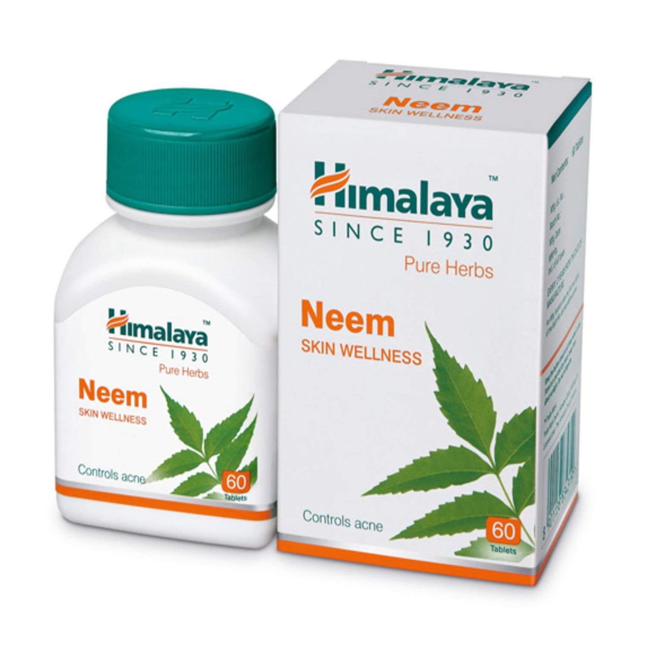 Himalaya Wellness Pure Herbs Neem Skin Wellness Controls acne Tablets 60 Count & Himalaya Wellness Pure Herbs Meshashringi Metabolic Wellness 60 Tablet