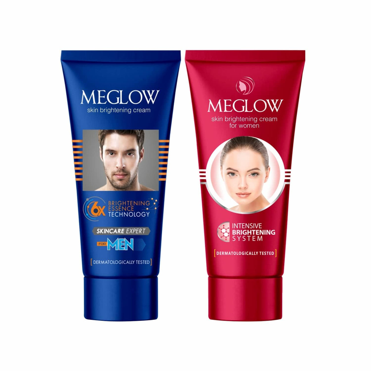 Meglow Skin Brigthening Cream for Men and Women 50gm each Combo Pack of 2|Aloevera Extracts Helps to Brightening & Moisturize Skin|SPF 15|Paraben Free|Vitamin E for Soft, Glowing & Radiance Skin