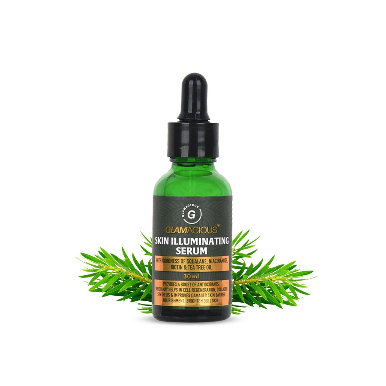 Glamacious Skin Illuminating Serum(30ml) Enriched with Squalane & Niacinamide | Helps Brighten & Glowing Skin | Reduce Dark Spots | Enhanced Antioxidants & Antimicrobial