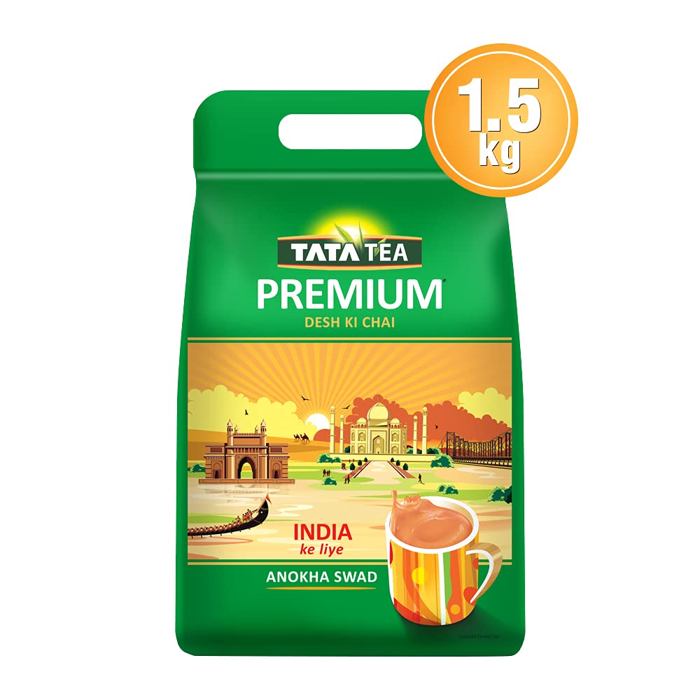 Tata Tea Premium 1.5kg, Desh Ki Chai, Unique Blend Crafted For Chai Lovers Across India, Black Tea, Loose Leaves