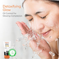 VLCC Serum Facewash - 100ml | with Vitamin C Serum Rich in Antioxidants & Charcoal for Oil Control and Detoxifies Skin & Bright Glow | Dermatologically Tested