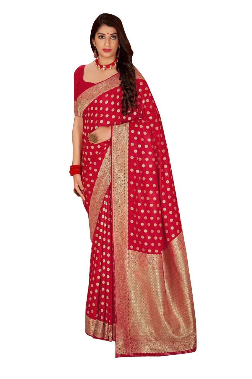 Avantika Fashion Women's  Kanjivaram Soft Pure Lichi Silk Banarasi Saree With Blouse Piece