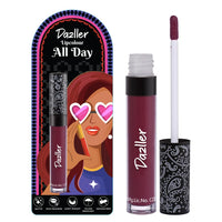 Dazller All Day Lipcolour|Moisturizing Kokum Butter Matte Finish|Non-Transfer & Smudge-proof|8hr stay|Liquid Lipstick for Women|DLC037 Heather Red|6g