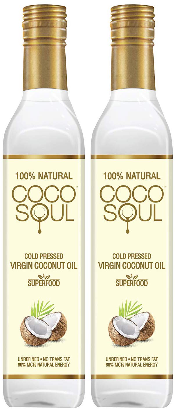 Coco Soul Cold Pressed Natural Virgin Coconut Oil, 250 ml + Coco Soul Cold Pressed Natural Virgin Coconut Oil, 500 ml