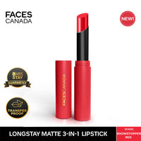FACESCANADA Long Stay 3-In-1 Matte Lipstick - Showstopper Red 09, 2 Gm
