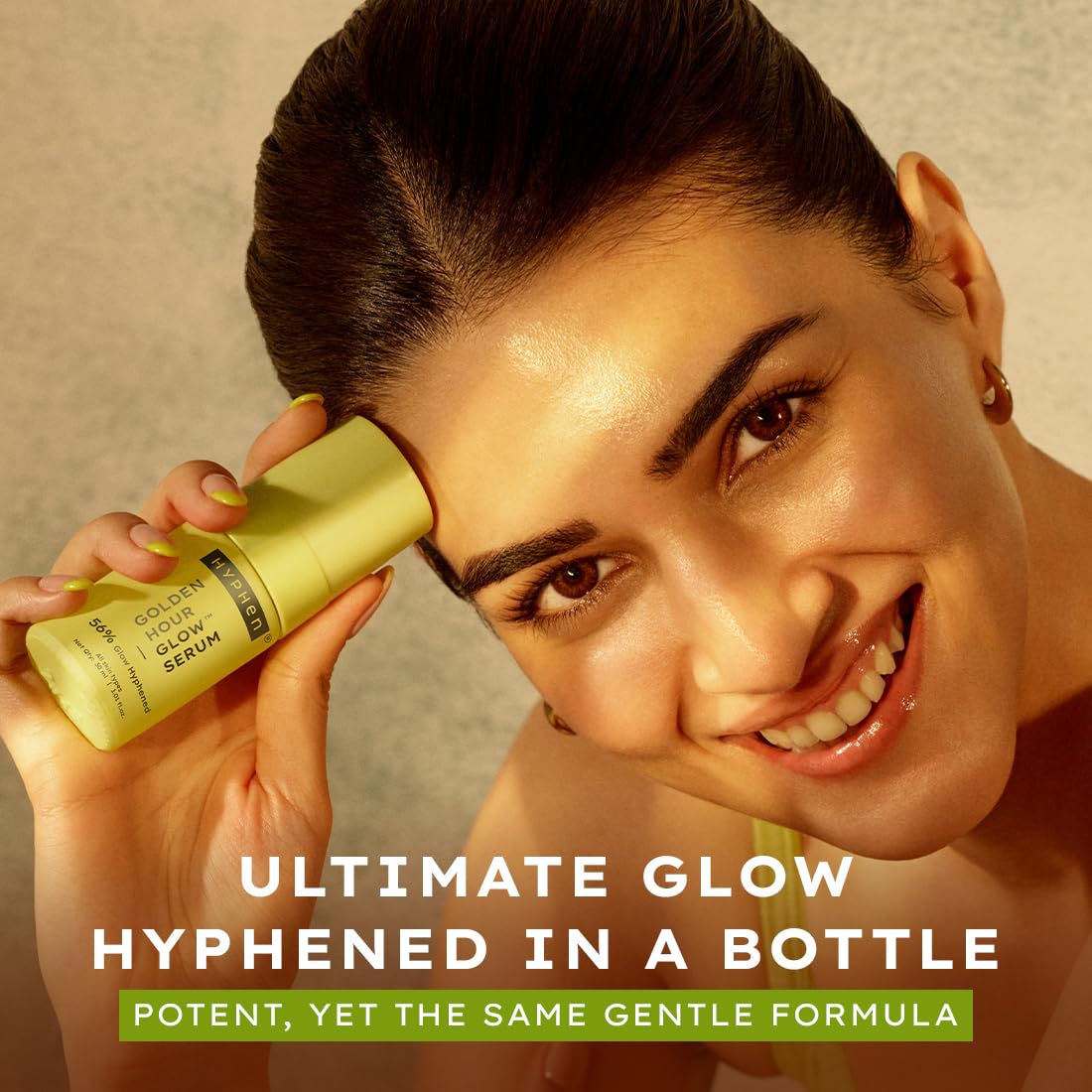 Hyphen Golden Hour Glow Face Serum with Niacinamide, Alpha Arbutin, Hyaluronic Acid Moisturizer, Aloe Vera Extract & Kakadu Plum| Non Sticky Serum for Men & Women & All Skin Types | 30Ml