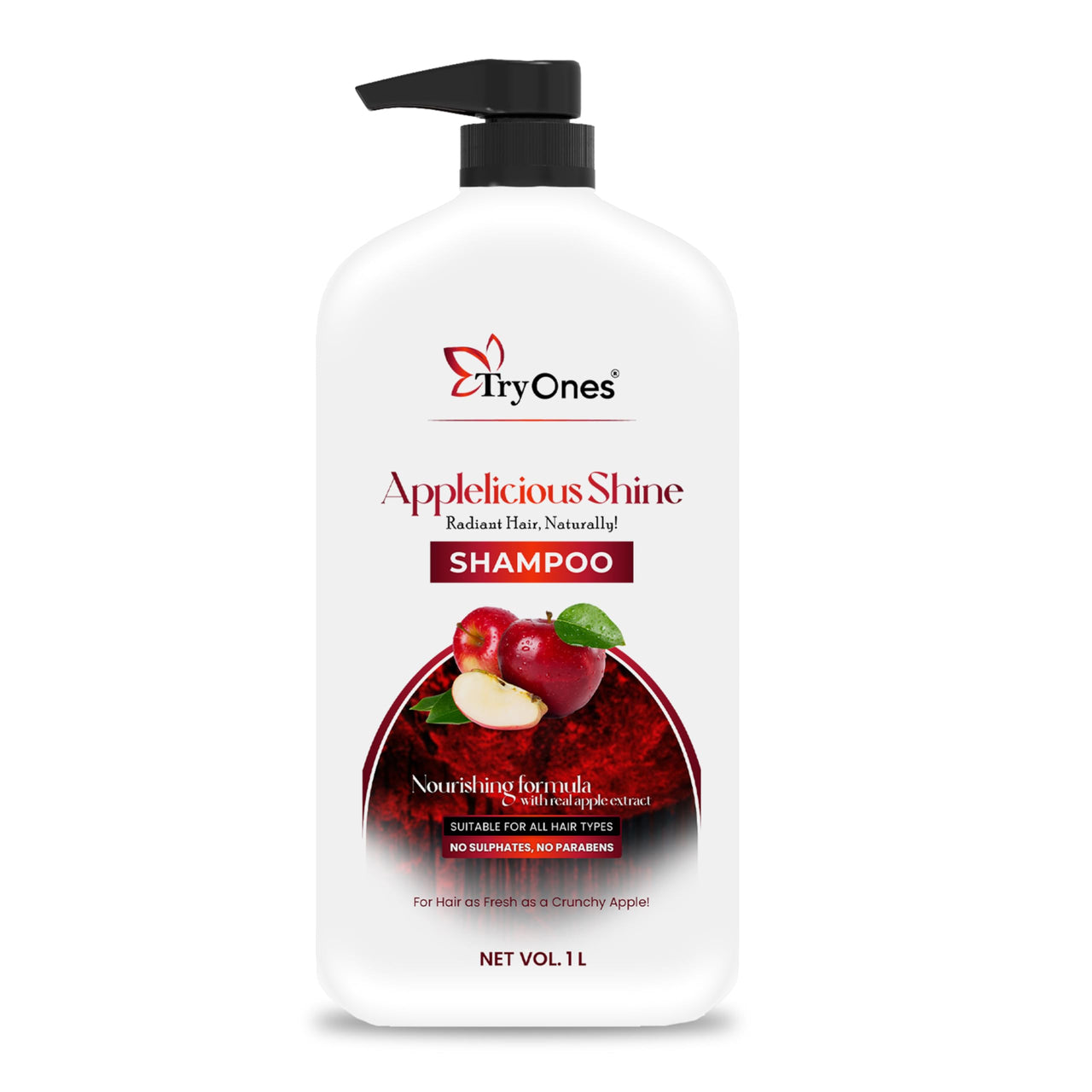 TryOnes Apple Cider Shampoo Men & Women Dry & Frizzy Hair | Helps Control Hair Fall & Promotes Hair Growth Shampoo| For Men & Women - 1000 ML