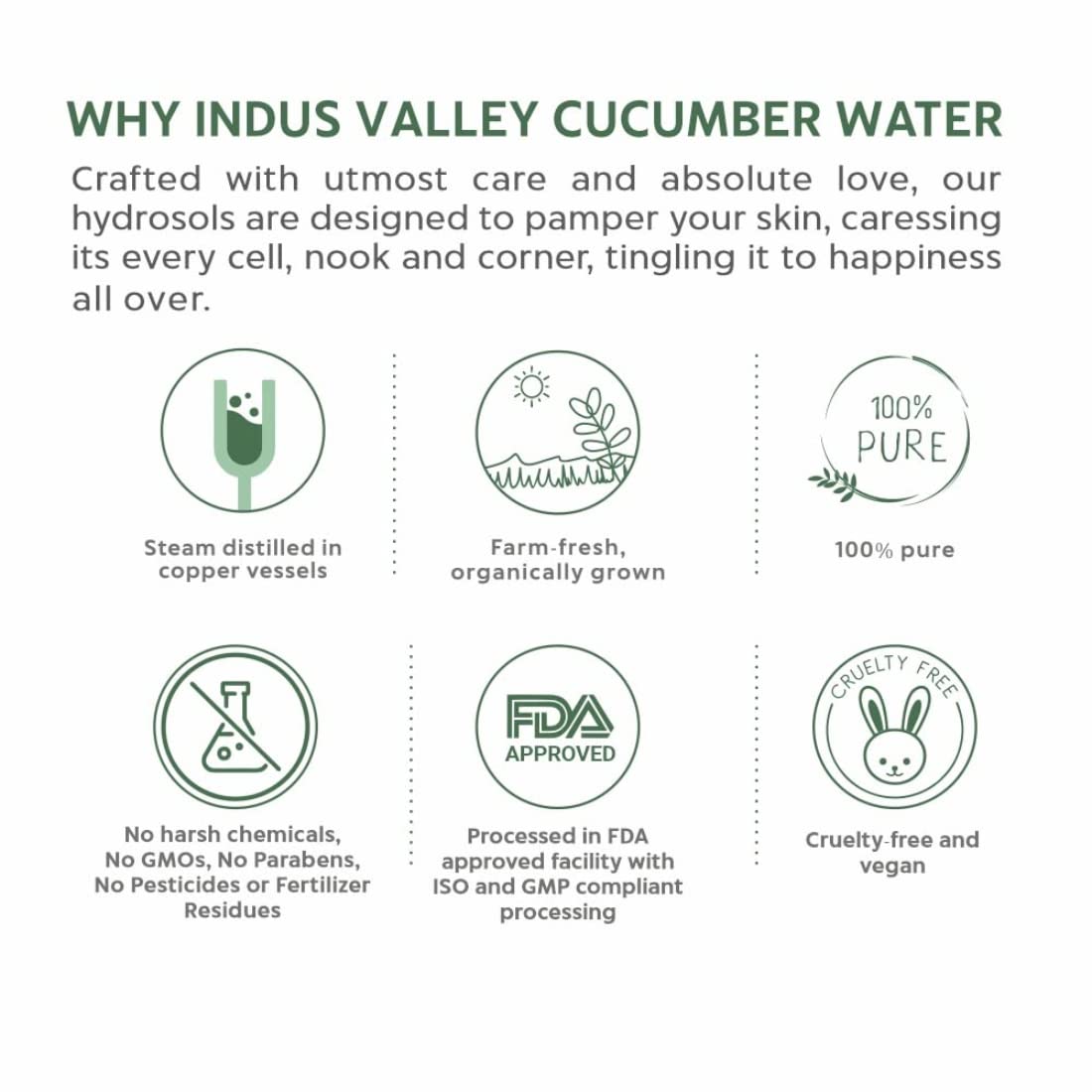 INDUS VALLEY Organic Ayurveda Fresh Aloe Vera & Cucumber Water Pore Tightening Skin Toner - (250ml)
