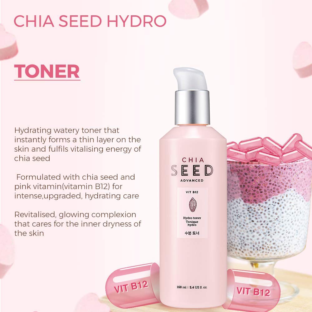 The Face Shop Chia Seed Hydro Toner, Pack Of 160 Ml, Liquid