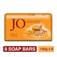 JO Sandalwood & Turmeric|Beauty Soap for Naturally Glowing Skin Pack of 8|150g