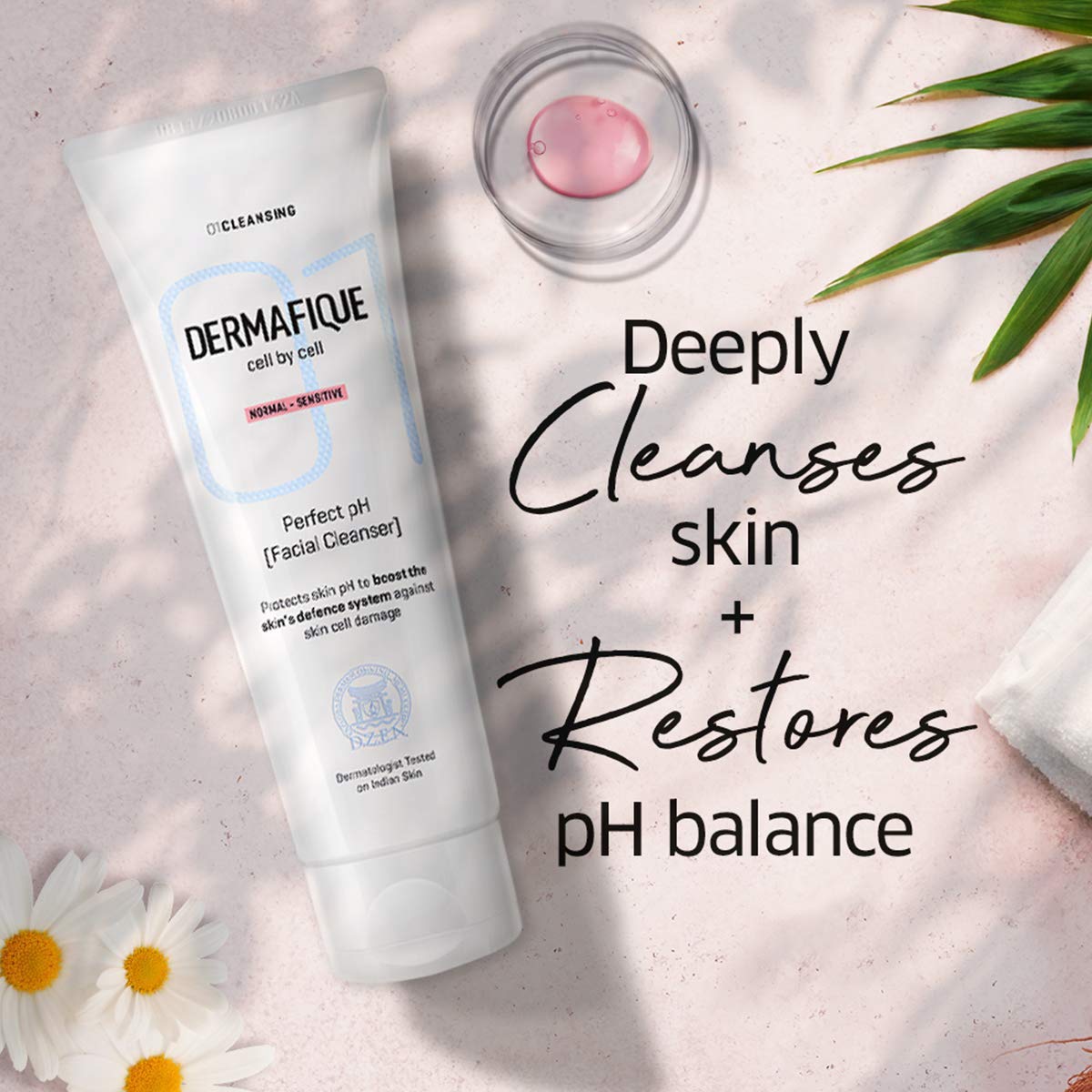 Dermafique Perfect pH Facial Cleanser – 100ml, Gently Remove Impurities, Ultra Mild Facial Cleanser | Soap, Paraben & Alcohol Free | Dermatologist Tested Face Wash