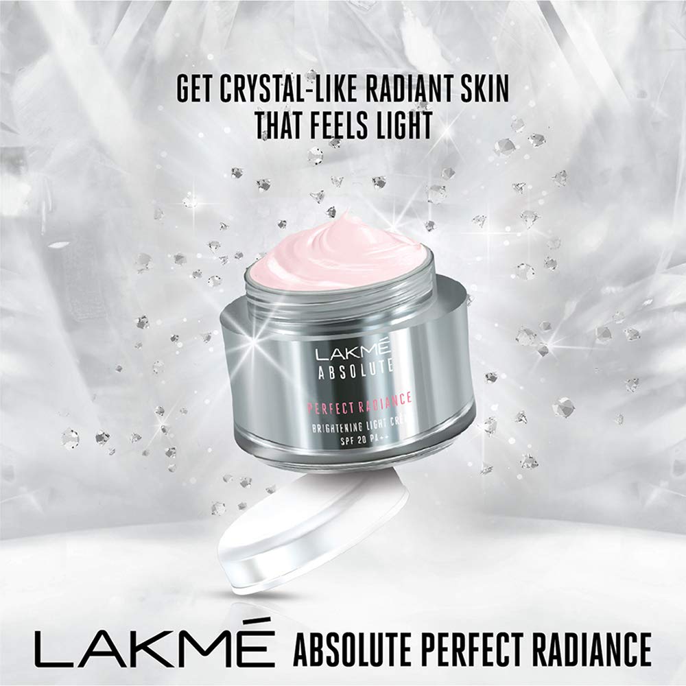 Lakmé Sun Expert Spf 50 Gel, 100 G & Absolute Perfect Radiance Brightening Light Creme for All Skin Type With Niacinamide & Micro Crystals, 50G