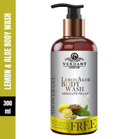 Verdant Natural Care Absolute Relax Body Wash Shower Gel With 100% Natural Aloe Vera Body Wash and Lemon Body Wash Shower Gel - No Parabens, Parabens, Silicones 300 ml
