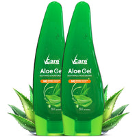 VCare Aloe Vera Gel | Aloe vera Gel for Face | Skin, Acne Scars, Wrinkles, Hair Care, Moisturizer & Dark Circles for Smooth Skin, 120 ml (Pack of 2)