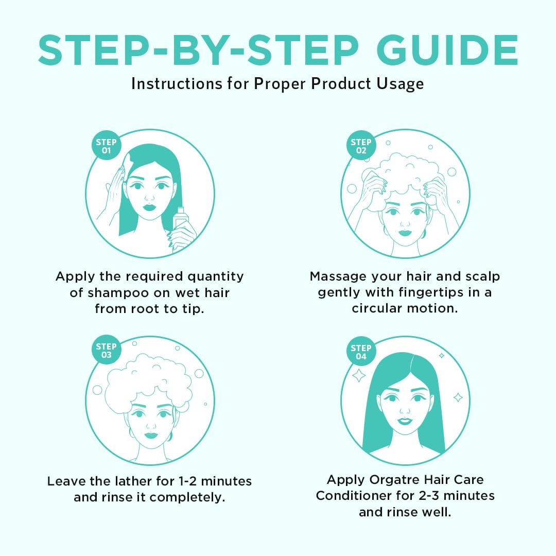 ORGATRE Total Curls Shampoo - 250ml | Rice Water & Argan Oil | Defines & Nourishes Curly Hair | Moisturizing Shampoo for Men & Women