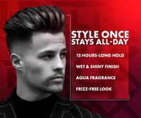 Urbangabru Aqua Hair Wax | Strong Hold Wet look & Shiny finish all day (260 ml) (Pack of 2)