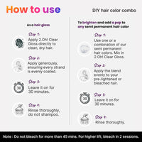 2.Oh! Italian- Clear Gloss DIY Kit | Semi Permanent Hair Gloss + Hair Bleach for Hair Color | High Shine Gloss | Smooth Silky Hair | Enriched with Argan Oil